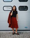 and wander Wool Shaggy Skirt Brown