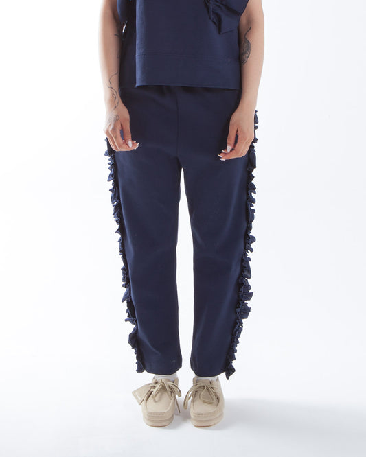 Rhodolirion Swallow Frill Side Pants Navy