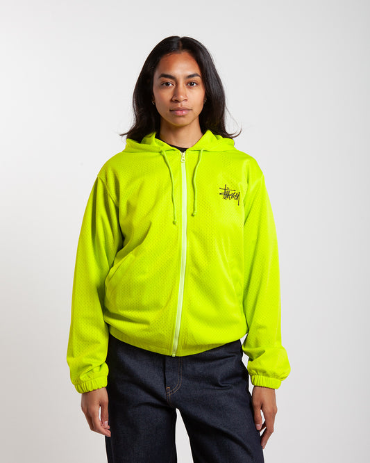 Stüssy Athletic Mesh Zip Hood Safety Green