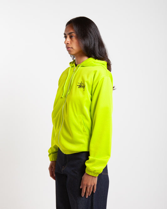 Stüssy Athletic Mesh Zip Hood Safety Green
