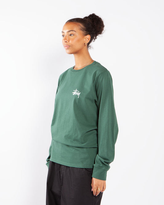 Stüssy Basic Pig. Dyed LS Tee Forest