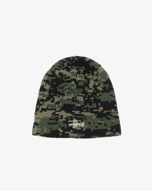 Stüssy Basic Skullcap Beanie Digi Camo Green