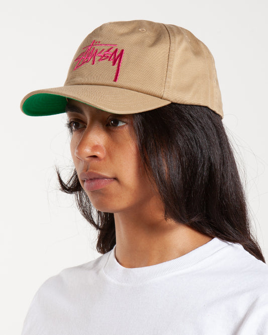Stüssy Big Stock Mid Depth Cap Khaki