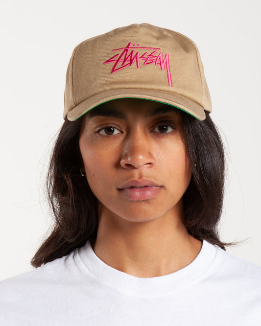 Stüssy Big Stock Mid Depth Cap Khaki