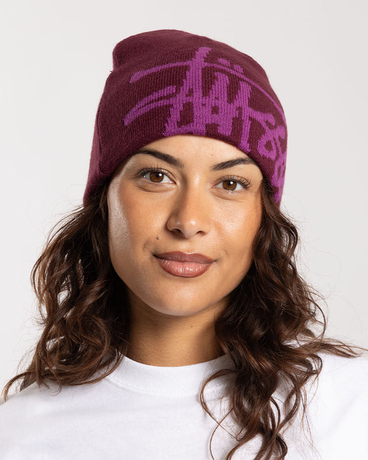 Stüssy Brushed Out Basic Skullcap Plum
