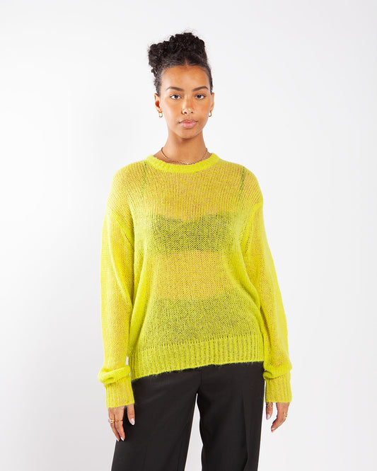 Stüssy Loose Knit Sweater Lime
