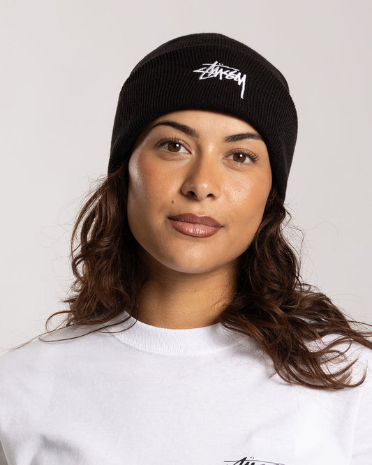 Stüssy Stock Cuff Beanie Black