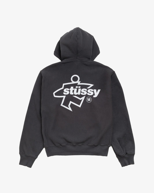 Stüssy Surf Size Gar. Dyed Zip Hood Faded Black