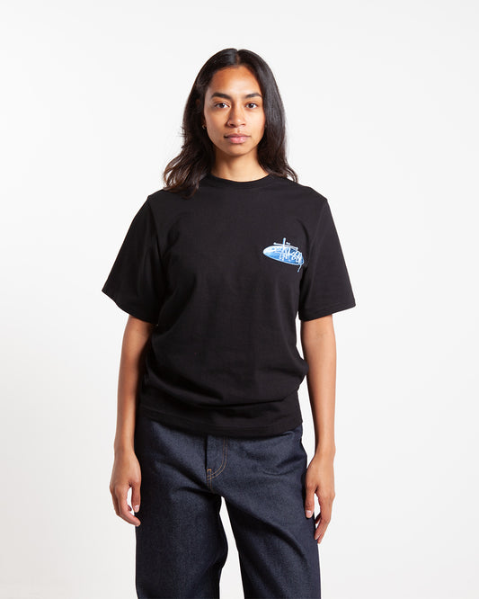 Stüssy Wave Oval Tee Black