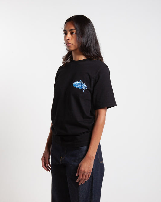 Stüssy Wave Oval Tee Black