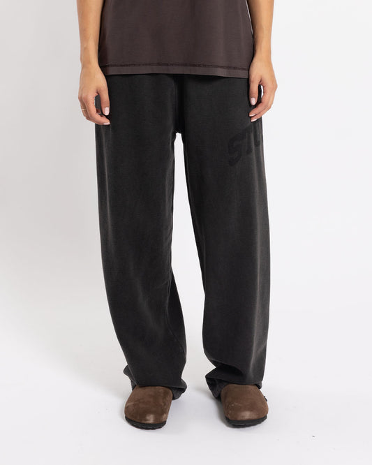 Stüssy Faded Graphic Fleece Pant Washed Black