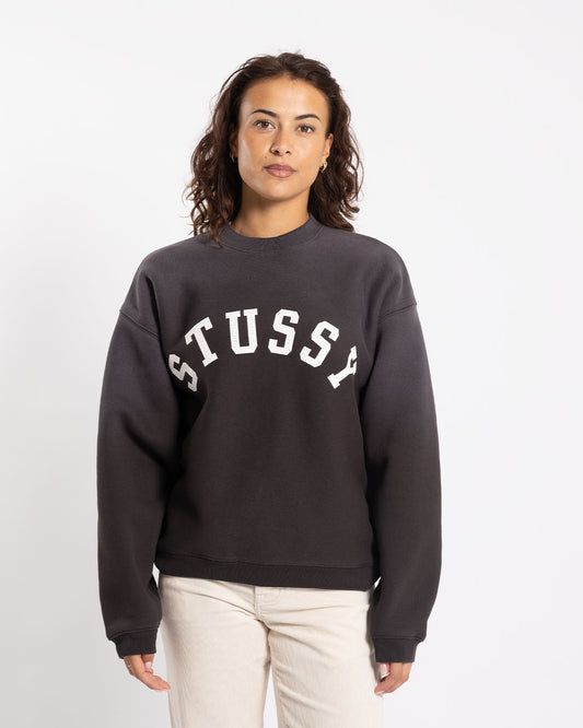 Stüssy Sun Faded Oversized Crew Black