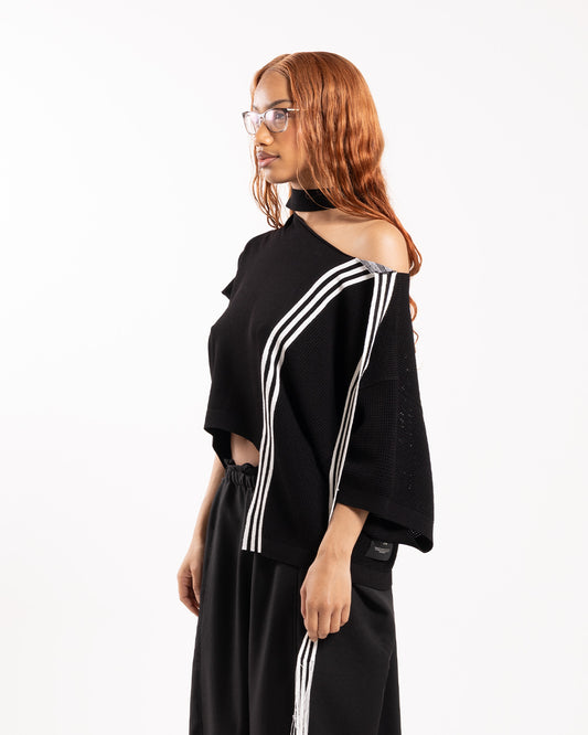 Y-3 Knit Top Black White