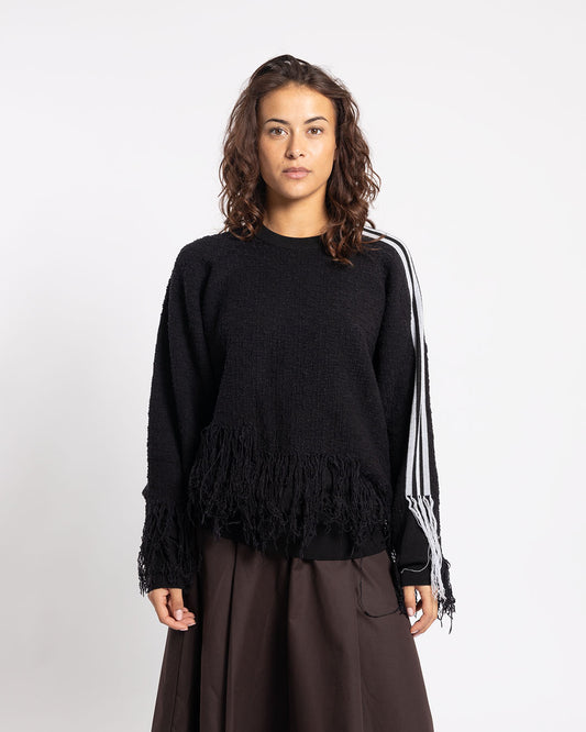 Y-3 Knitted 3 Stripes Sweater Black