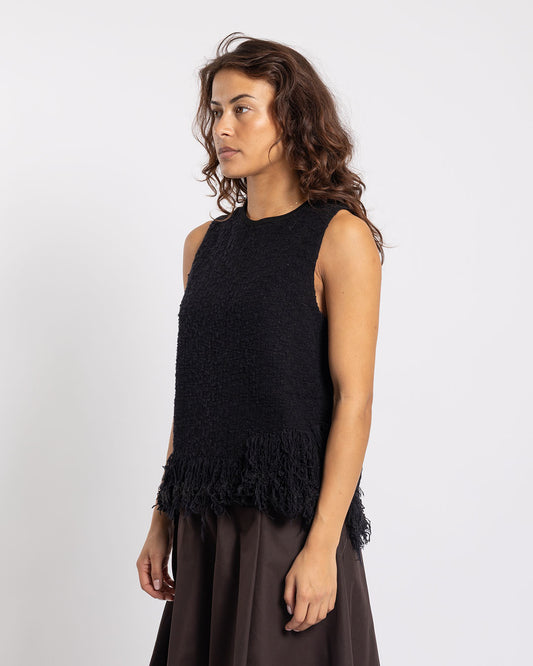 Y-3 Knitted 3 Stripes Vest Black