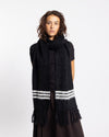 Y-3 Stripes Scarf Black