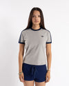 adidas 3 Stripes Tee Slim Grey/Indigo