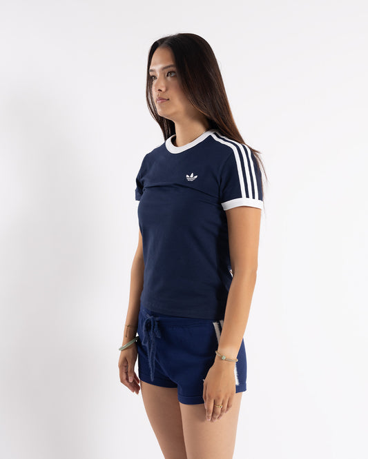 adidas 3 Stripes Tee Slim Indigo/White