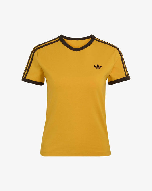adidas 3S Tee Slim Pre Yellow Aurora Coffee