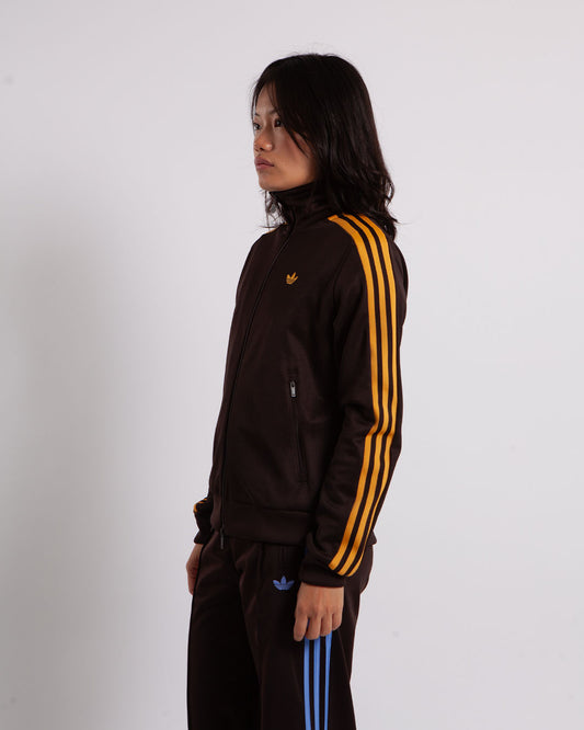 adidas Classic Beckenbauer Track Top Aurora Coffee/Yellow
