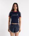 adidas Mesh Cali Tee Indigo/Red