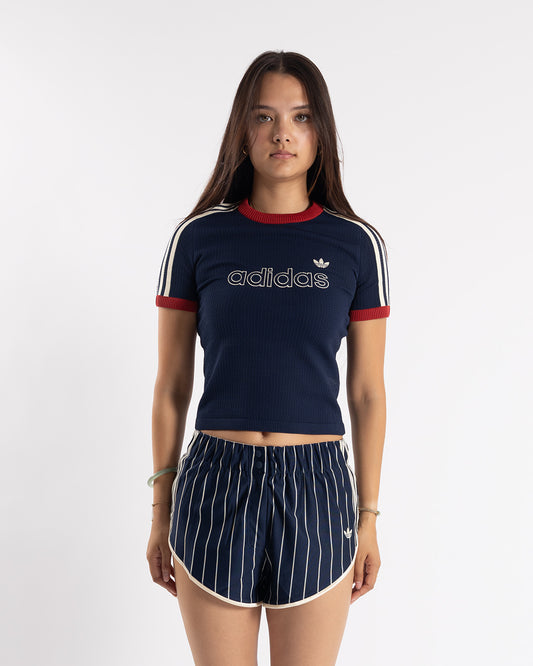 adidas Mesh Cali Tee Indigo/Red