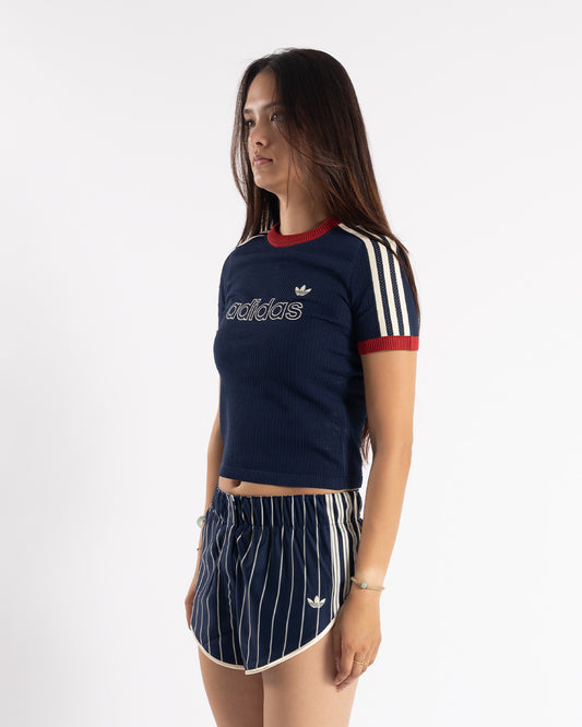 adidas Mesh Cali Tee Indigo/Red