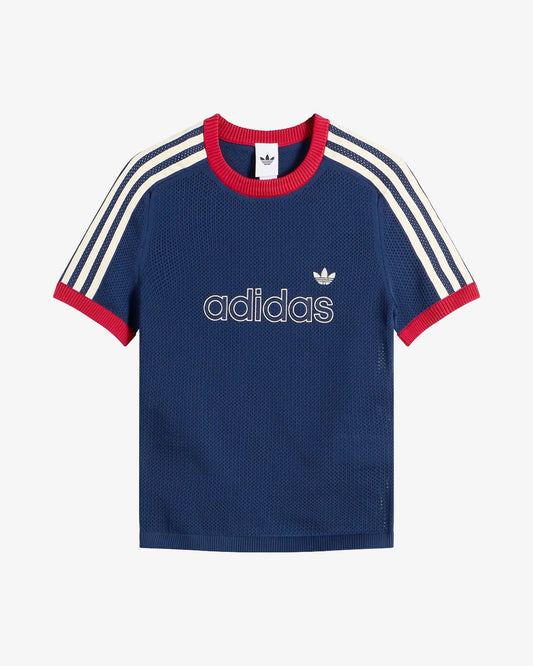 adidas Mesh Cali Tee Indigo/Red