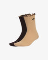 adidas Ruffle Crew Socks Beige/Brown
