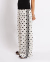 adidas Satin Polka Dots Wide Leg Track Pants Off White
