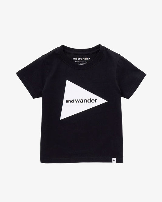 and wander Big Logo T Kids Black