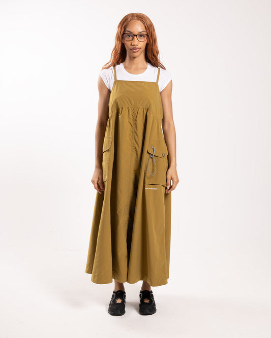 and wander Oversized Cargo Dress Yellow Olive