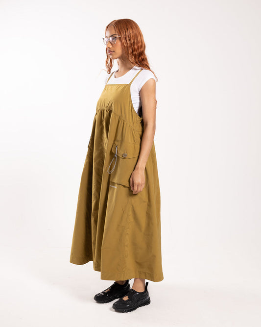 and wander Oversized Cargo Dress Yellow Olive