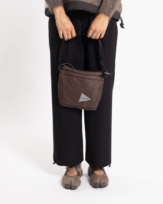 and wander Puffer Mini Ripstop Sacoche Brown