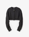 COOR Crop Zip-Up Cardigan Charcoal Grey