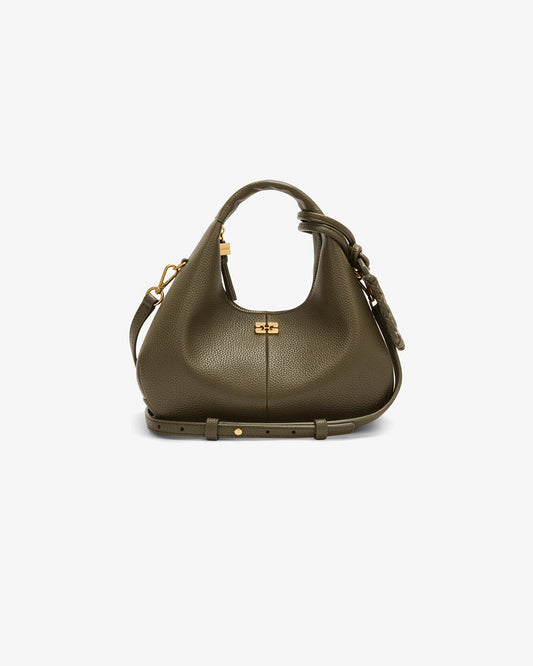 Ganni Mini Hobo Bag Green