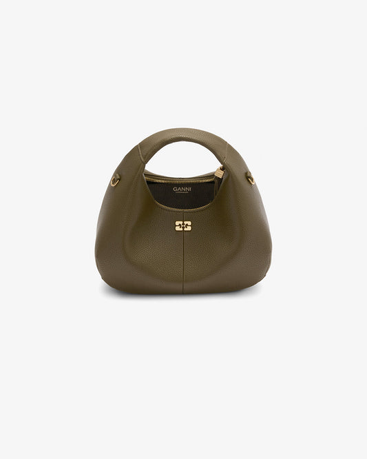 Ganni Mini Hobo Bag Green