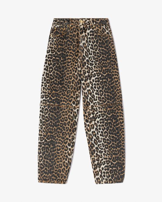 Ganni Stary Leopard Print Jeans