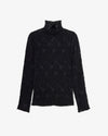 Ganni Turtleneck Fil Coupe Black
