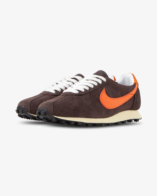 Velvet Brown/Orange Nike LD-1000 sneaker, angled front view