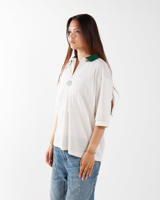 Metalwood Studio Quarter Zip Jersey Polo Natural