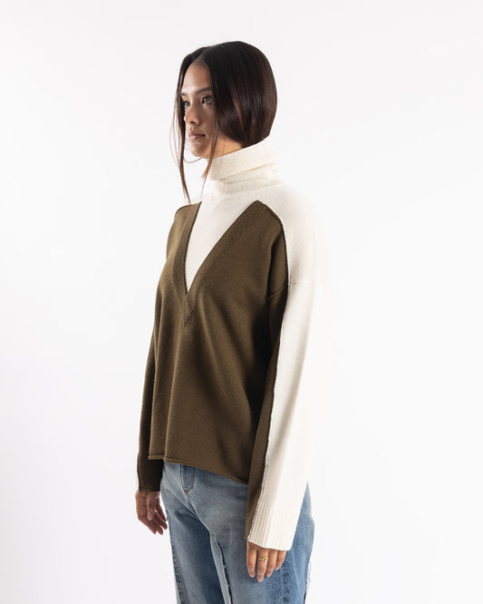 MM6 Maison Margiela Pullover Khaki/Off-White