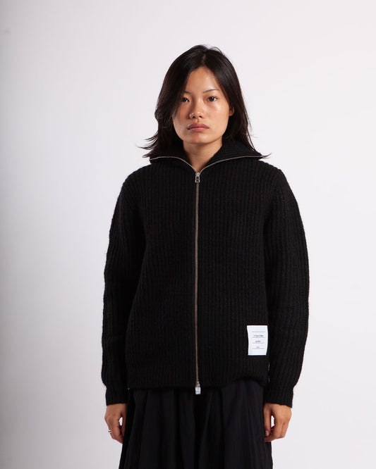 Pop Trading Company Knitted Full Zip Black