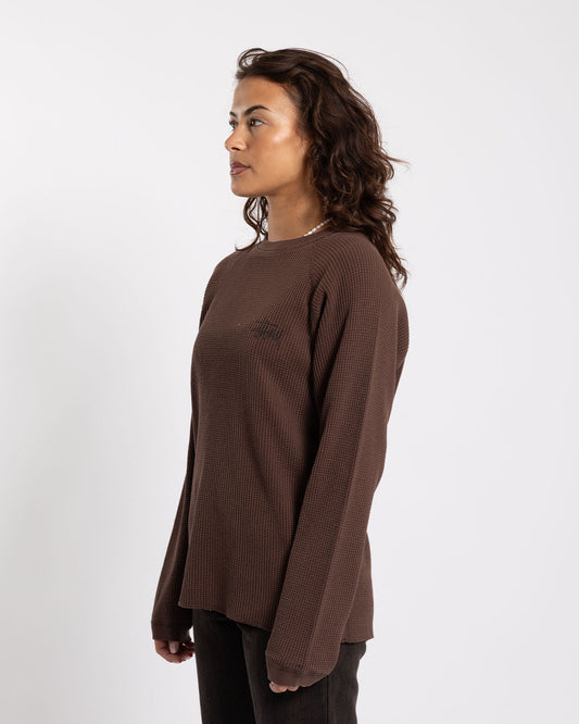Stüssy Raglan Thermal Basic Stock Brown
