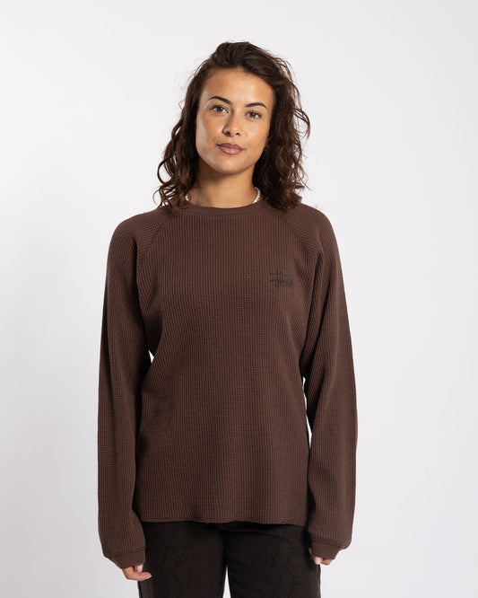 Stüssy Raglan Thermal Basic Stock Brown