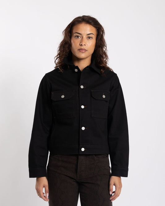Stüssy Trucker Denim Raw Black
