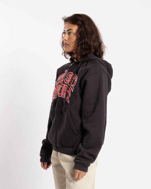 Stüssy Sport Zip Hood Washed Black