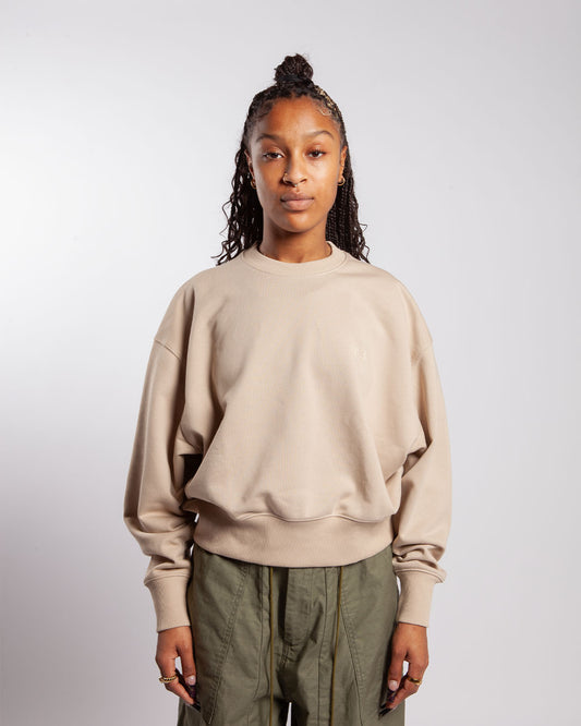 Y-3 French Terry Boxy Crew Sweatshirt Brown